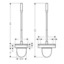 Ёршик подвесной Axor Universal Accessories, матовая бронза/стекло белое, матовое (42835140) фото 2 Aquada.com.ua