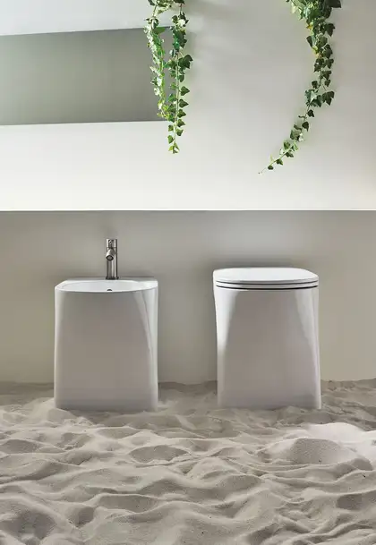 Биде напольное AXA DP, белый матовый (8402212) фото 5 Aquada.com.ua