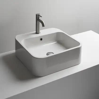 Раковина накладная на столешницу 48 х 48 см AXA Cosa (8610201) фото 2 Aquada.com.ua