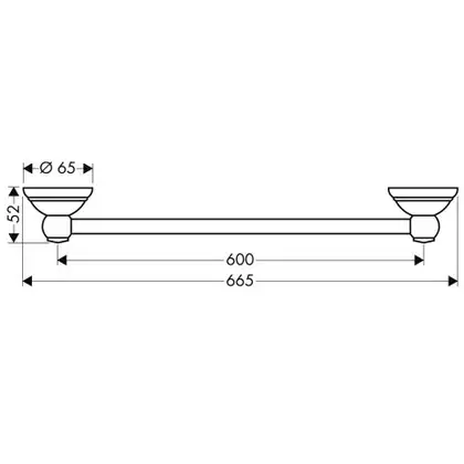 Полотенцедержатель Hansgrohe Axor Carlton (414060001) фото 2 Aquada.com.ua