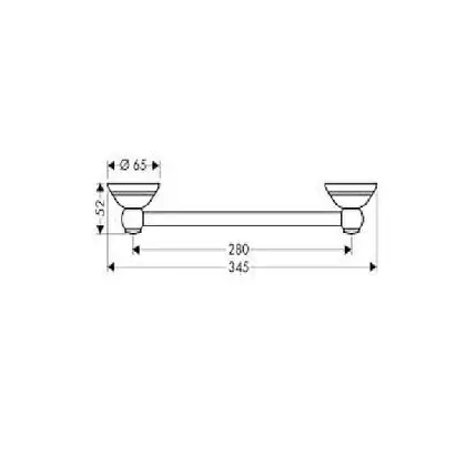 Поручень для ванной Hansgrohe Axor CARLTON 414300001 фото 2 Aquada.com.ua