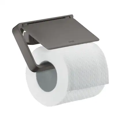 Бумагодержатель с крышкой Axor Universal Accessories (цвет - матовый чёрный хром) (42836340) фото 1 Aquada.com.ua