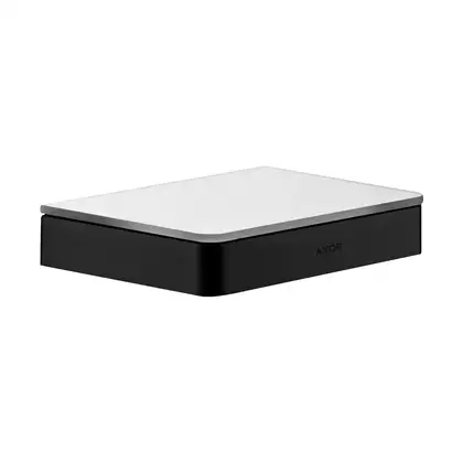 Полочка 150 мм Axor Universal Accessories, satin black/стекло матовое (42840350) фото 1 Aquada.com.ua