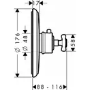 Термостат для душа Axor Montreux (цвет - хром) (16810000) фото 2 Aquada.com.ua