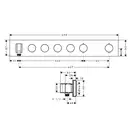 Термостат для скрытого монтажа Axor ShowerSolutions 600/90 на 4 потребителя (цвет - матовый чёрный хром) (18357340) фото 2 Aquada.com.ua