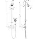 Душевая система с термостатом Axor Citterio M Showerpipe (цвет - хром) (34640000) фото 4 Aquada.com.ua