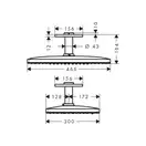 Верхний душ 460/300 2jet Axor ShowerSolutions (цвет - хром) (35279000) фото 2 Aquada.com.ua