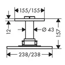 Верхний душ 250 х 250 мм Axor ShowerSolutions (цвет - матовая бронза), 2 вида струи (35312140) фото 2 Aquada.com.ua