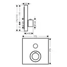 Термостат на 1 потребитель, скрытого монтажа Axor ShowerSelect (цвет - satin black) (36714350) фото 2 Aquada.com.ua