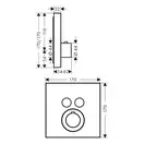 Термостат на 2 потребителя, скрытого монтажа Axor ShowerSelect (цвет - полированный чёрный хром) (36715330) фото 2 Aquada.com.ua