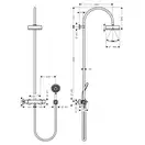 Душевая система с термостатом Axor Citterio Showerpipe (цвет - хром) (39670000) фото 2 Aquada.com.ua