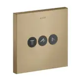 Вентиль скрытого монтажа для 3 потребителей Axor ShowerSelect (цвет - матовая бронза) (36717140)