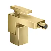 Змішувач Axor Edge для біде з push-open, Diamond Cut/Polished Gold Optic (46211990)