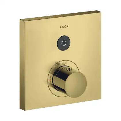 Термостат на 1 потребитель, скрытого монтажа Axor ShowerSelect (цвет - полированное золото) (36714990) фото 1 Aquada.com.ua