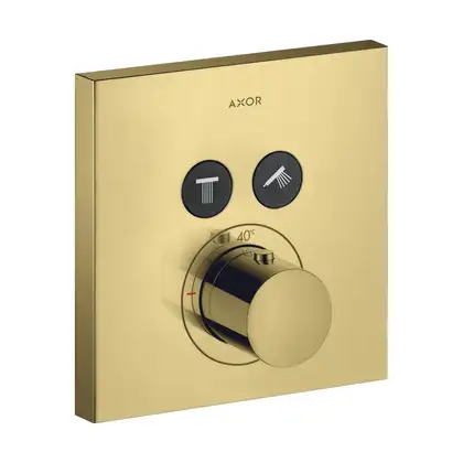 Термостат на 2 потребителя, скрытого монтажа Axor ShowerSelect (цвет - золото) (36715990) фото 1 Aquada.com.ua