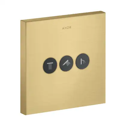 Вентиль скрытого монтажа для 3 потребителей Axor ShowerSelect (цвет - матовое золото) (36717250) фото 1 Aquada.com.ua