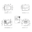 Унитаз подвесной Goclean® (безободковый) Flaminia Flag с сиденьем Soft Close, цвет - Latte/Grafite (FG118G+FGCW03 Latte+Grafite) фото 5 Aquada.com.ua