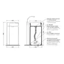 Раковина напольная Flaminia Monoroll Bianco/Nero Ø44 х h85 см (MR44C/BIANCO/NERO) фото 3 Aquada.com.ua