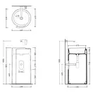 Раковина напольная Flaminia Monoroll Bianco/Nero Ø44 х h85 см (MR44P/BIANCO/NERO) фото 2 Aquada.com.ua