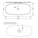 Раковина накладная на столешницу Flaminia Step 110 х 50 х h17,5 см (SE412) фото 2 Aquada.com.ua
