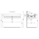 Раковина накладная на столешницу Flaminia Step 110 х 50 х h17,5 см (SE412) фото 3 Aquada.com.ua