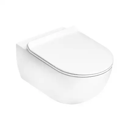 Унитаз подвесной Goclean® (безободковый) Flaminia App с сиденьем Soft Close, цвет - Latte Milky White матовый (AP118G+QKCW05 Latte) фото 1 Aquada.com.ua