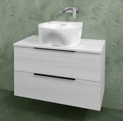Подвесная тумба под умывальник Flaminia Bloom 850 мм, цвет - OJ Bianco (BX814) фото 1 Aquada.com.ua