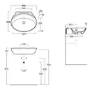 Раковина подвесная Simas Bohemien 60 х 45,5 см, чёрный (BO11nero) фото 3 Aquada.com.ua