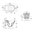 Унитаз подвесной Simas Gambassi с сиденьем Soft Close, чёрный (GA18NM+GA004NM+F85) фото 3 Aquada.com.ua