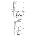 Унитаз Simas Londrа напольный с бачком на трубе (слив в пол, фурнитура - хром) (LO901+LO912+D11CR) фото 3 Aquada.com.ua