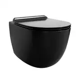 Унитаз подвесной Simas Vignoni с сиденьем Soft Close, чёрный матовый (VI18/F85+VI004 nero)