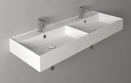 Раковина двойная Simas Agile 121 х 46 см (AG121D) фото 2 Aquada.com.ua