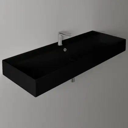 Раковина подвесная Simas Agile 121 х 46 см, Nero Matt (AG121NERO) фото 2 Aquada.com.ua