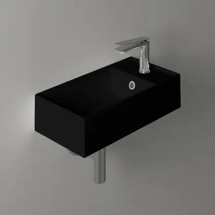 Маленькая (мини) раковина Simas Agile 50 х 27 см, Nero Matt (AG50NERO) фото 2 Aquada.com.ua