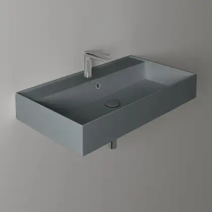 Раковина подвесная Simas Agile 81 х 46 см, Cemento Matt (AG81CEMENTO) фото 2 Aquada.com.ua