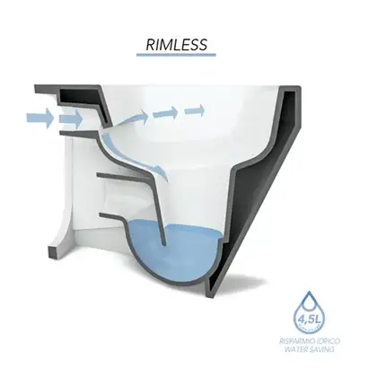 Унитаз подвесной Simas Gambassi с сиденьем Soft Close, чёрный (GA18NM+GA004NM+F85) фото 2 Aquada.com.ua
