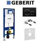 Инсталляция Geberit Duofix (3-в-1) в комплекте с клавишей Sigma 20, черный/матовый (111.300.00.5+156.050.00.1+111.815.00.1+115.882.14.1) фото 1 Aquada.com.ua