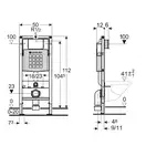 Инсталляция Geberit Duofix (3-в-1) в комплекте с клавишей Sigma 30, хром (111.300.00.5+156.050.00.1+111.815.00.1+115.883.KH.1) фото 2 Aquada.com.ua