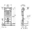 Инсталляция Geberit Duofix (4-в-1) в комплекте с клавишей Sigma 30, белая/золото (111.300.00.5+156.050.00.1+111.815.00.1+115.883.KK.1) фото 3 Aquada.com.ua