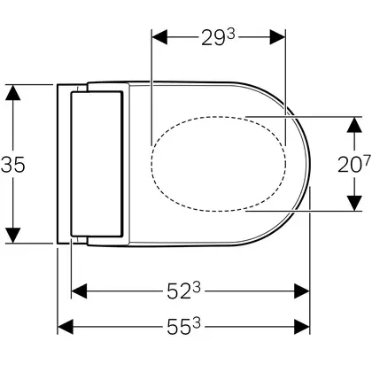 Подвесной унитаз-биде Geberit AquaClean Tuma Comfort (стекло/белый) (146.294.SI.1) фото 4 Aquada.com.ua