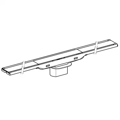 Дренажный канал обрезной 30-90 см Geberit CleanLine60, рамка чёрный металл/нержавеющая сталь (154.456.00.1) фото 2 Aquada.com.ua