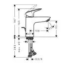 Набор смесителей для ванны 3-в-1 Hansgrohe Logis 100/Crometta (цвет - хром/белый) (10002019) фото 5 Aquada.com.ua