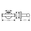 Набор аксессуаров 5-в-1 Hansgrohe Logis Universal (цвет - хром/стекло матовое) (10402020) фото 6 Aquada.com.ua