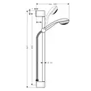 Набор смеситель для ванны 3-в-1 Hansgrohe Logis Loop/Crometta (цвет - хром) (1042017) фото 7 Aquada.com.ua