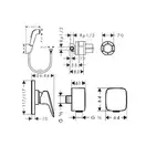 Набор для гигиенического душа (бидетка) Hansgrohe Logis (цвет - хром) (127704111) фото 2 Aquada.com.ua