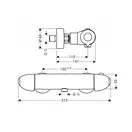 Термостат для душа Hansgrohe Ecostat Ecomax (цвет - хром) (13356000) фото 2 Aquada.com.ua