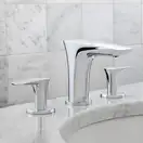 Cмеситель для раковины Hansgrohe PuraVida (цвет - хром), с донным клапаном Push-Open (15073000) фото 2 Aquada.com.ua