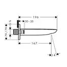 Излив для ванны Hansgrohe PuraVida (цвет - белый/хром) (15412400) фото 2 Aquada.com.ua