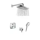 Душевая система скрытого монтажа с термостатом Hansgrohe (цвет - хром) (1570800+27385000+01800180+26485000+26520000+28276000) фото 1 Aquada.com.ua