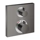 Термостат для душа на 2 потребителя Hansgrohe Ecostat Square (цвет - чёрный матовый хром) (15714340) фото 1 Aquada.com.ua